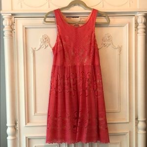 Free People | Hot Pink Lace Dress